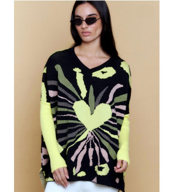Maxisweater Heart Pop Art...